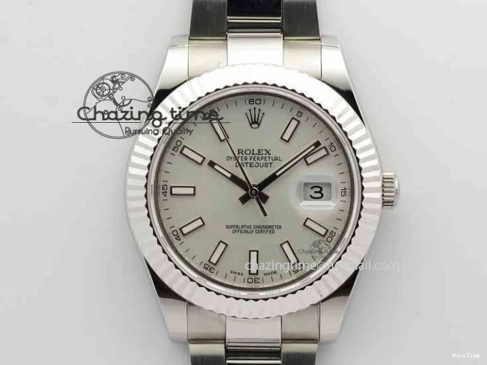MiroTime 0131 DateJust II 41mm SS BP Maker Best Edition White Dial On SS Bracelet SA Snug 3733